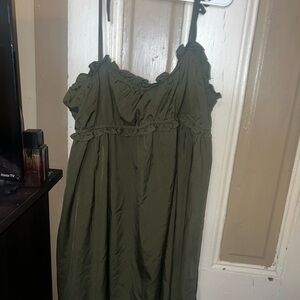 SHEIN Olive Green Curve Dress